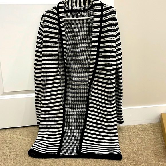 Mid length striped cardigan - Picture 1 of 3